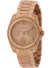 Michael Kors Blair Rose Gold Dial Rose Gold Steel Strap Watch for Women - MK5613