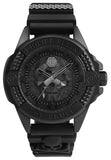 Philipp Plein The Skull Black Dial Black Silicone Strap Watch for Men - PWAAA0721