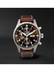 IWC Pilot's Watch Chronograph Edition Brown Dial Brown Leather Strap Watch for Men - IW377713