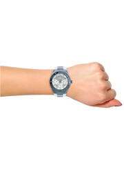 Guess Luna Diamonds White Dial White Rubber Strap Watch for Women - W0653L2