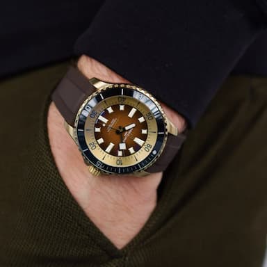 Breitling Superocean Automatic 44 Brown Dial Brown Rubber Strap Watch for Men - N17376201Q1S1