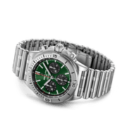 Breitling Chronomat B01 42mm Green Dial Silver Steel Strap Watch for Men - AB01343A1L1A1