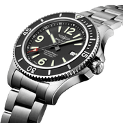 Breitling Superocean Automatic 44mm Black Dial Silver Steel Strap Watch for Men - A17367D71B1A1