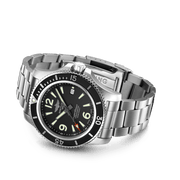 Breitling Superocean Automatic 44mm Black Dial Silver Steel Strap Watch for Men - A17367D71B1A1