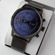 Hugo Boss Architectural Chronograph Blue Dial Grey Steel Strap Watch for Men - 1513574