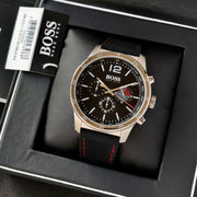 Hugo Boss Professional Black Dial Black Silicone Strap Watch for Men - 1513525