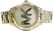Michael Kors Slim Runway Gold Dial Gold Steel Strap Watch for Women - MK3477
