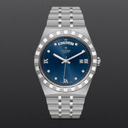 Tudor Royal Automatic Diamonds Blue Dial Silver Steel Strap Watch for Men - M28600-0006