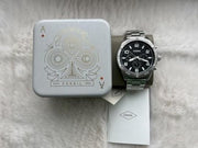 Fossil Brox Multifunction Black Dial Silver Steel Strap Watch for Women - BQ2797