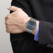 Hugo Boss Candor Automatic Blue Dial Grey Steel Strap Watch for Men - 1514119