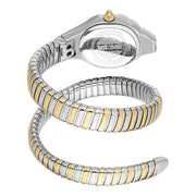 Just Cavalli Fiore Gold Dial Two Tone Steel Strap Watch for Women - JC1L354M0055