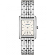 Tory Burch Eleanor White Dial Silver Steel Strap Watch for Women - TBW1069