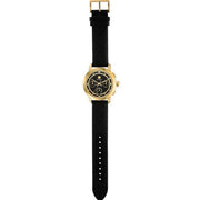 Tory Burch The Tory Chronograph Black Dial Black Leather Strap Watch for Women - TBW1055