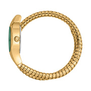 Just Cavalli Amalfi Green Dial Gold Steel Strap Watch for Women - JC1L270M0035