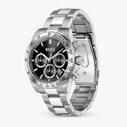 Hugo Boss Hero 2.0 Chronograph Black Dial Silver Steel Strap Watch for Men - 1514267