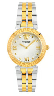 Versace Daphnis White Dial Two Tone Steel Strap Watch for Women - VEOCA0324