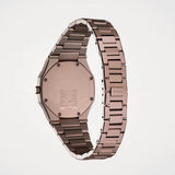 D1 Milano Ultra Thin Brown Dial Brown Steel Strap Watch for Women - D1-UTBL38