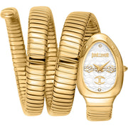 Just Cavalli Cosenza Silver Dial Gold Steel Strap Watch for Women - JC1L232M0025
