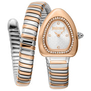 Just Cavalli Lady Snake Silver Dial Two Tone Steel Strap Watch for Women - JC1L249M0065