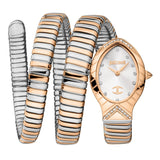 Just Cavalli Classico Lungo White Dial Two Tone Steel Strap Watch for Women - JC1L248M0075