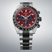 Seiko Prospex Speedtimer Solar Chronograph Datsun 240Z Collaboration Limited Edition Red Dial Two Tone Steel Strap Watch for Men - SBDL123