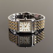 Tory Burch Eleanor White Dial Two Tone Steel Strap Watch for Women - TBW1070