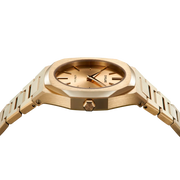 D1 Milano Ultra Thin Zephyr Gold Dial Gold Steel Strap Watch for Women - D1-UTBL31