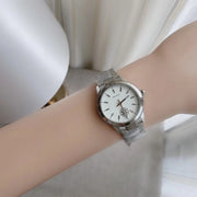Tory Burch Collins White Dial Silver Steel Strap Watch for Women - TBW1301