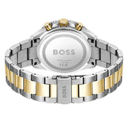 Hugo Boss Runner Chronograph Grey Dial Two Tone Steel Strap Watch for Men - 1514144