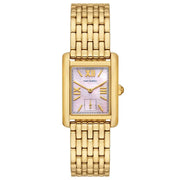 Tory Burch Eleanor Mother of Pearl Pink Dial Gold Steel Strap Watch for Women - TBW1077