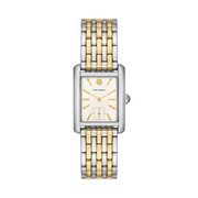 Tory Burch Eleanor White Dial Two Tone Steel Strap Watch for Women - TBW1070