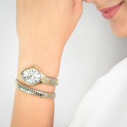 Just Cavalli Specchio Silver Dial Two Tone Steel Strap Watch for Women - JC1L322M0055
