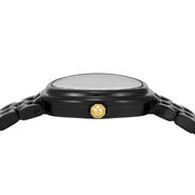 Tory Burch Oval Black Dial Black Steel Strap Watch for Women - TBW6035