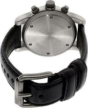 Burberry Utilitarian Chronograph Black Dial Black Leather Strap Watch for Men - BU7813