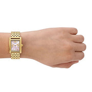 Tory Burch Eleanor Mother of Pearl Pink Dial Gold Steel Strap Watch for Women - TBW1077