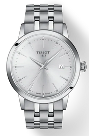 Tissot Classic Dream Silver Dial Silver Steel Strap Watch for Men - T129.410.11.031.00