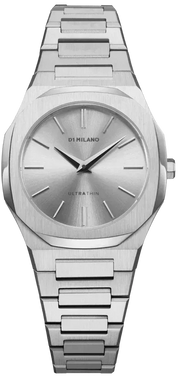 D1 Milano Ultra Thin Silver Dial Silver Steel Strap Watch for Women - D1-UTBL30