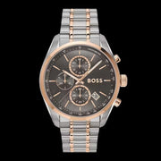 Hugo Boss Grand Prix Chronograph Grey Dial Two Tone Steel Strap Watch for Men - 1514252