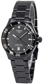 Tissot Seastar 1000 Quartz Black Dial Black Steel Strap Watch for Men - T120.410.33.051.00