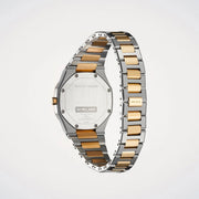 D1 Milano Ultra Thin Silver Dial Two Tone Steel Strap Watch for Women - D1-UTBL34