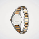 D1 Milano Ultra Thin Silver Dial Two Tone Steel Strap Watch for Women - D1-UTBL34