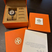 Tory Burch Riva Gold Dial Gold Steel Strap Watch for Women - TBW4029