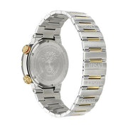 Versace Greca Logo Diver Quartz Black Dial Two Tone Steel Strap Watch for Men - VE8G00424