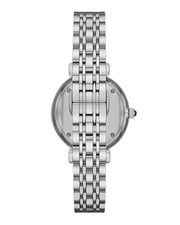 Emporio Armani Gianni T-Bar Blue Dial Silver Steel Strap Watch for Women - AR11627