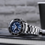 Seiko Prospex Diver Scuba Automatic Blue Dial Silver Steel Strap Watch for Men - SBEJ021