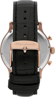 Maserati Epoca Limited Edition Chronograph Black Dial Black Leather Strap Watch for Men - R8871618015