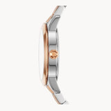 Tory Burch Collins White Dial Two Tone Steel Strap Watch for Women - TBW1305