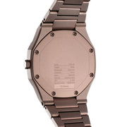 D1 Milano Ultra Thin Brown Dial Brown Steel Strap Watch for Women - D1-UTBL38