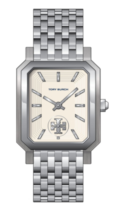 Tory Burch Robinson White Dial Silver Steel Strap Watch for Women - TBW1510