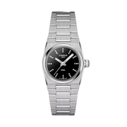 Tissot PRX Quartz Diamonds Black Dial Silver Steel Strap Watch for Women - T137.010.11.056.00